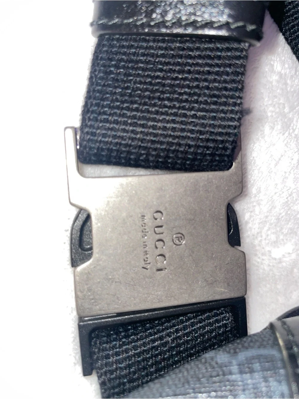 Gucci Black Monogram Belt Bag
